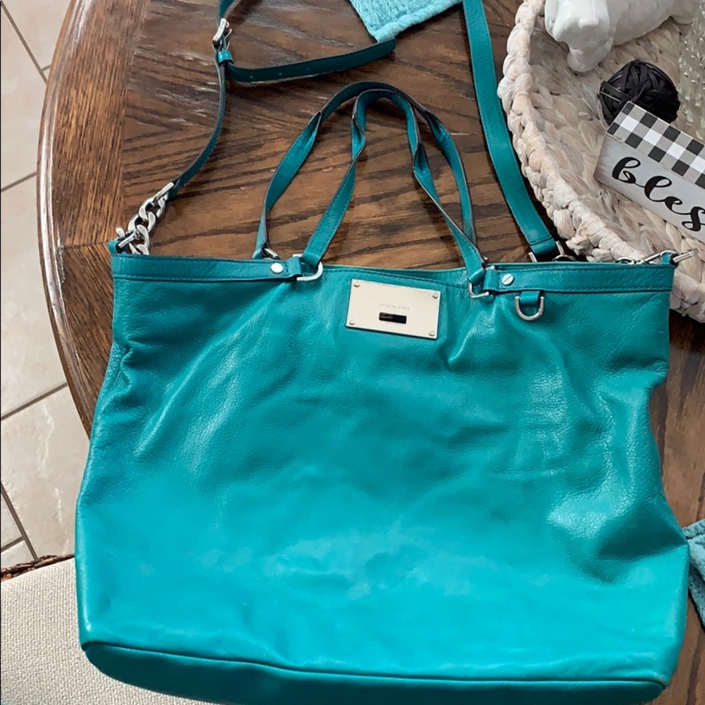 Teal/turquoise Michael Kors satchel